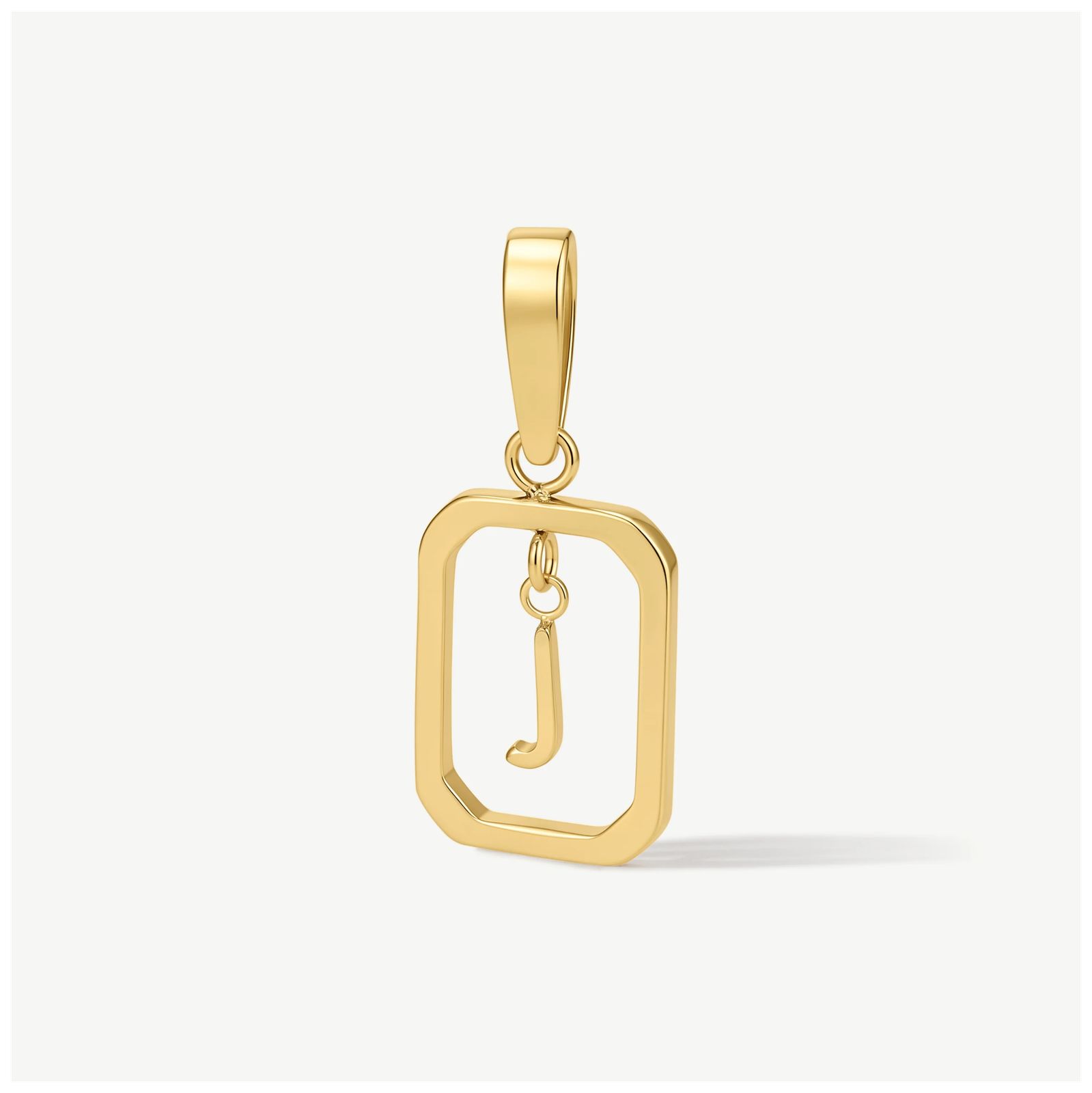 D.LOUISE CH-18-10 Gold Tone Floating Initial Pendant - J Jewellery