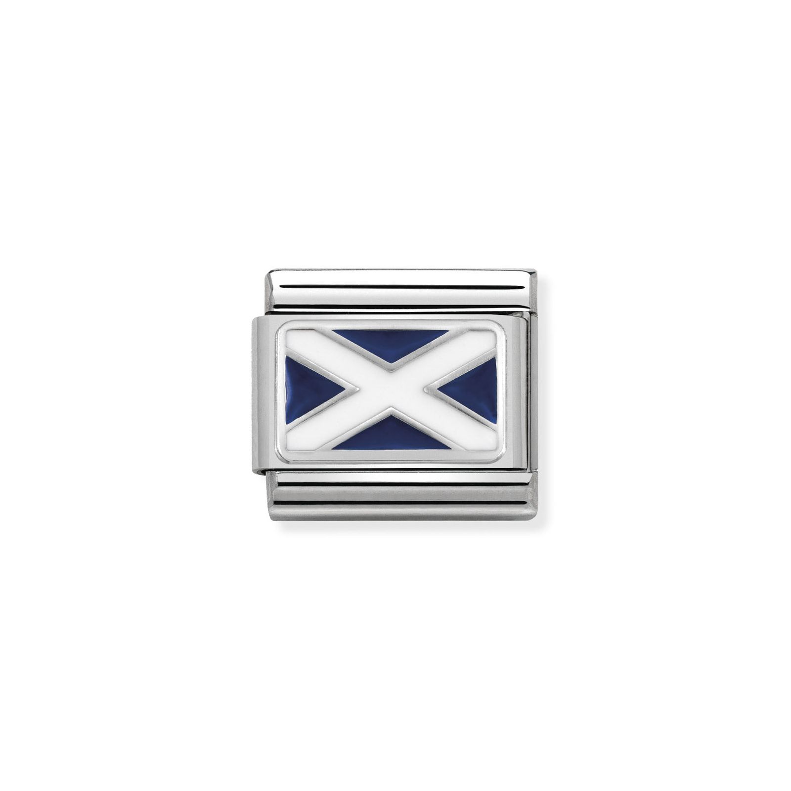 Nomination 330207/01 Classic Scotland Flag Enamel Sterling Jewellery