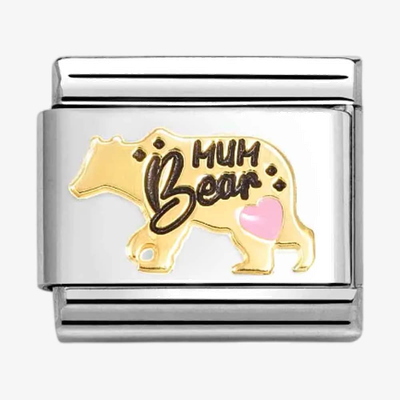 Nomination Classic Mum 18ct Gold & Steel Enamel Charm 030272/81