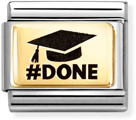 Nomination Classic Graduation Hat 18ct Gold Charm 030166/74