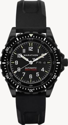 Marathon Anthracite Jumbo Day/Date (JDD) Diver's Automatic (46mm) Black Dial / Black Rubber Strap WW194021BK-0130