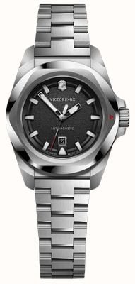 Victorinox I.N.O.X. Small Quartz (32mm) Black Grained Dial / Stainless Steel Bracelet 242036