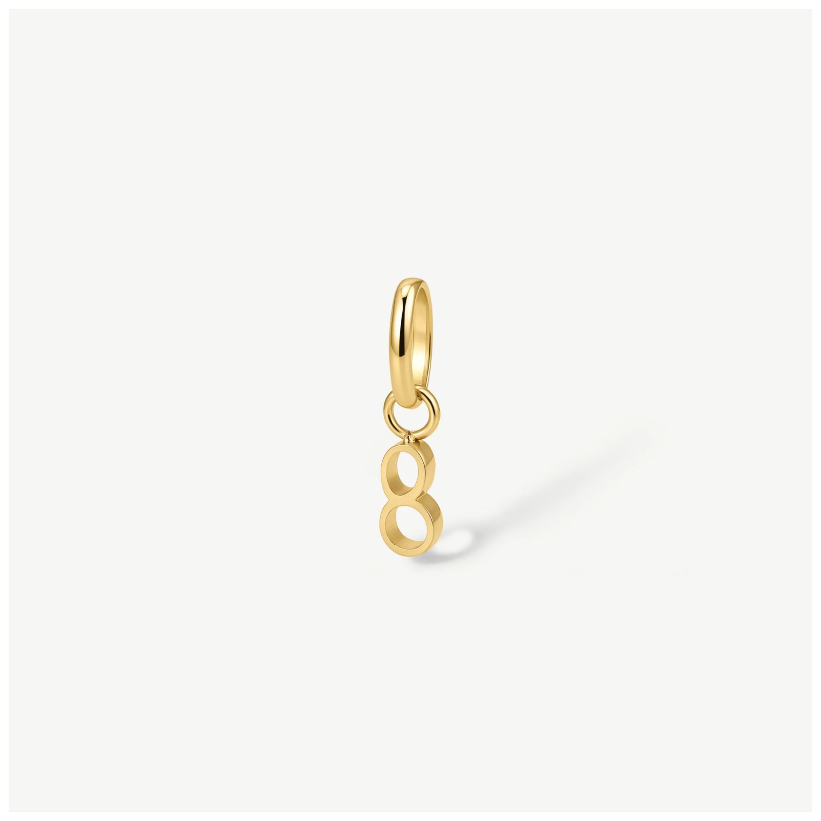 D.LOUISE CH-19-08 Gold Tone Mini Number Charm - 8 Jewellery