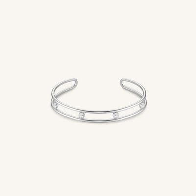 Rosefield Jewellery ladies 4 Crystal  Silver Bangle JB4CS-J1175