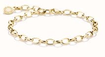 Thomas Sabo Thomas Sabo Charm Club Original Yellow Gold Tone Plated Link Bracelet (17 cm) X0163-S02-39-L17