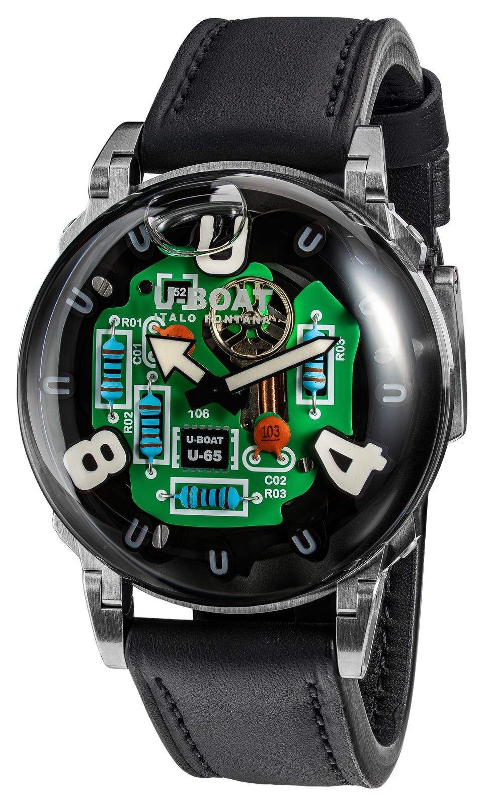 U-Boat 3364 U-65 TEK SS (44mm) PCB Circuit Effect Dial / Watch