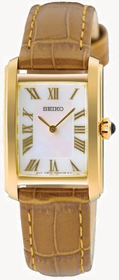 Seiko Caprice Classic (22.2mm) Mother-of-Pearl Dial / Brown Leather Strap SWR100P1