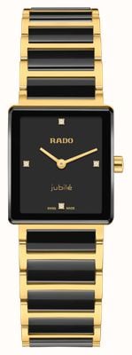 RADO Integral Diamonds Quartz (23mm) Black Lacquered Dial / Black High-Tech Ceramic & PVD Bracelet R20252702