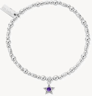 ChloBo February Birthstone Bracelet - 925 Sterling Silver SBBCB3482