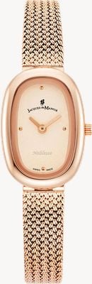 Jacques Du Manoir Noblesse Two-Hand Quartz (20mm) Rose Gold Dial / Rose-Gold Stainless Steel Mesh Bracelet JWL05203