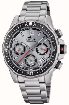 Lotus Sport Chronograph (45.4mm) Grey Sunray Dial / Stainless Steel Bracelet L18977/1