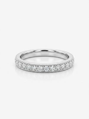 0.33ct Round Brilliant Natural Diamond Platinum Half Eternity Ring HET100073