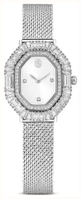 Swarovski Matrix Octagon (25mm) Silver Sunray Dial / Stainless Steel Mesh Bracelet 5732498