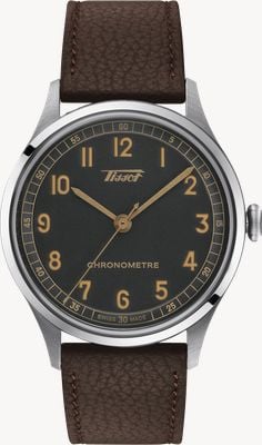 Tissot Heritage 1938 Automatic COSC (39mm) Anthracite Dial / Brown Leather T1424641606200