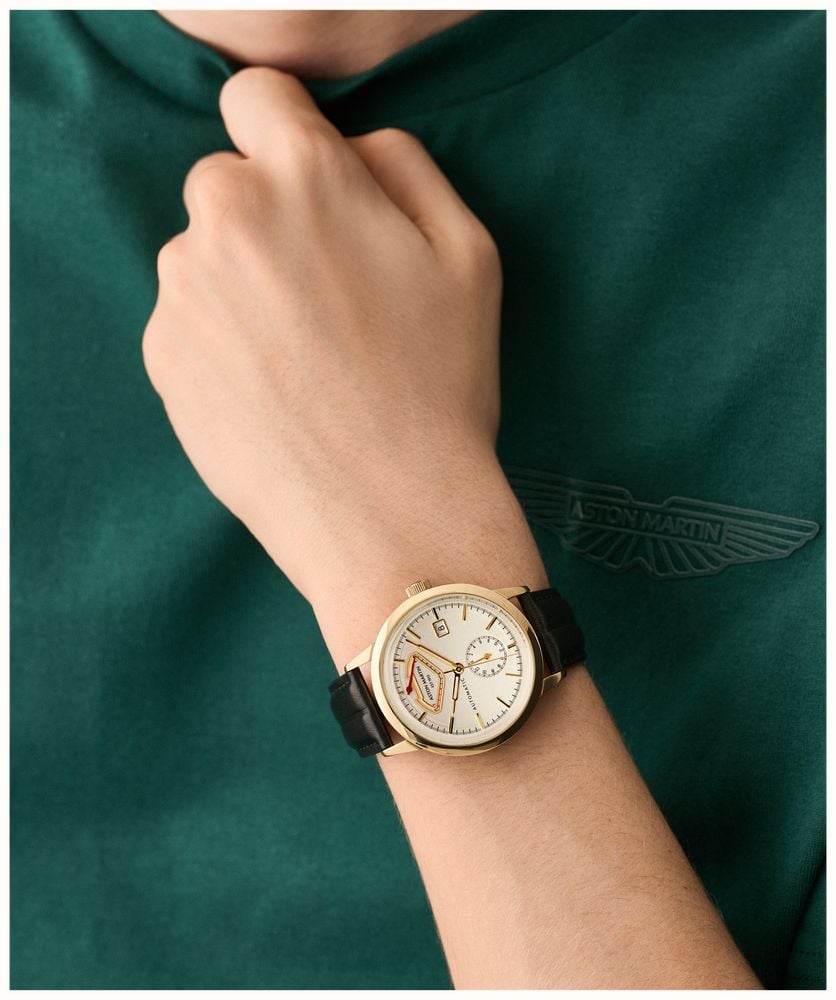 Aston Martin TS3 Timeless Power-Reserve Automatic (40mm) White Sunray Dial / Black Leather Strap MTTS3F601 - alternate view 4
