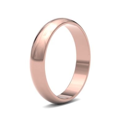 James Moore Wedding Ring  | 4mm | Light | Size D-Shape | AG_4GLD-18R AG_4GLD-18R