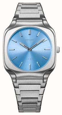 D1 Milano Square Maldives Sea (37mm) Light Blue Sunray Dial / Stainless Steel Bracelet SQBJ05