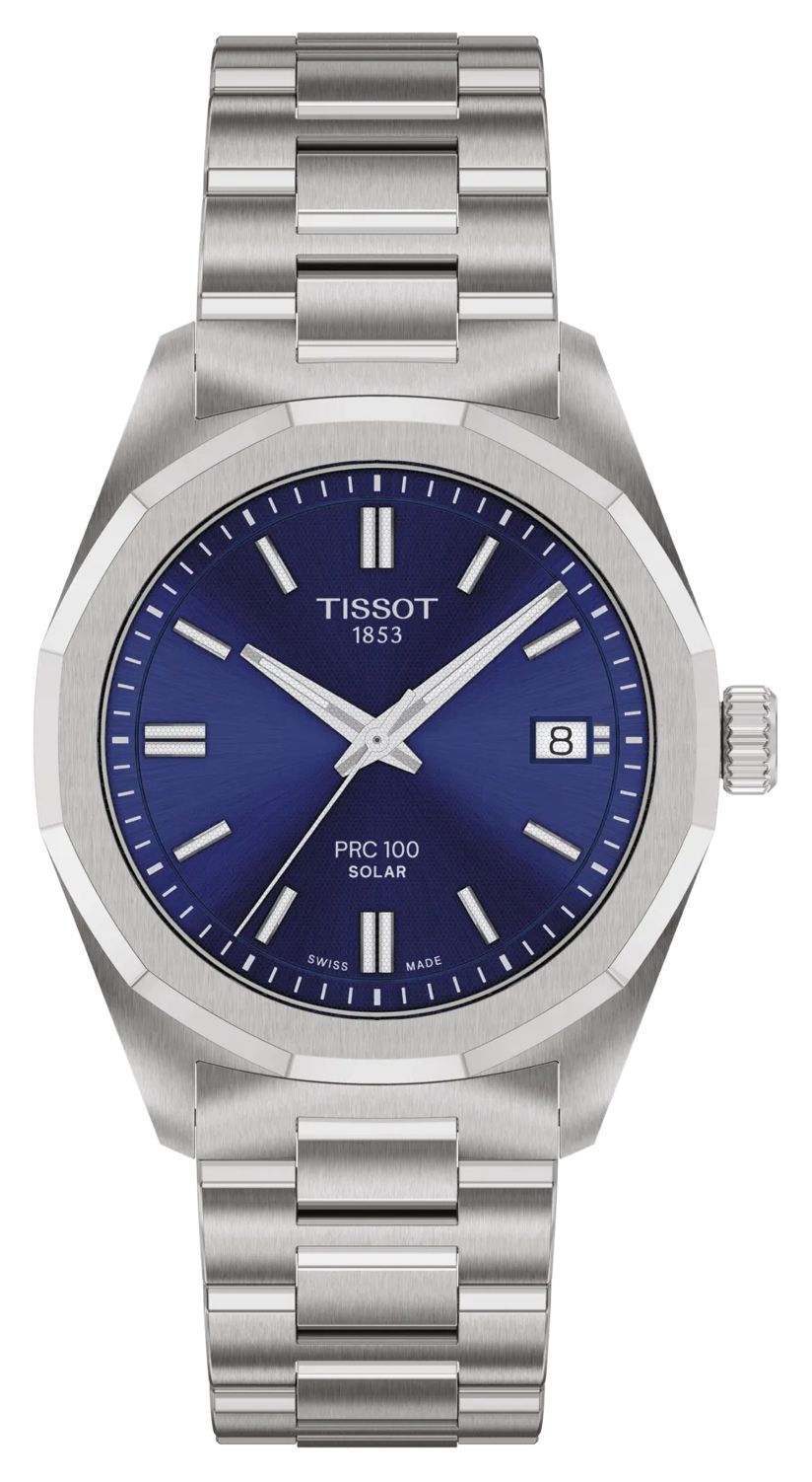 Tissot T1518221104100 PRC 100 Solar (34mm) Blue Dial / Watch