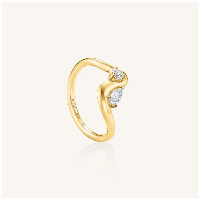 Rosefield Jewellery JRMW52G-J1342 Mixed Crystals Ring GOLD