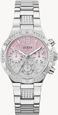 Guess HARLOW Multifunction (38mm) Ombre Glitter Dial / Stainless Steel Bracelet GW0950L1
