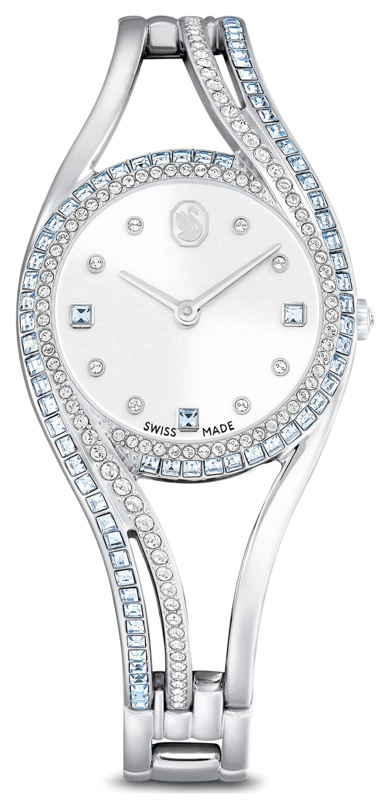 Swarovski 5715463 Hyperbola Bangle Watch (28mm) Silver Dial
