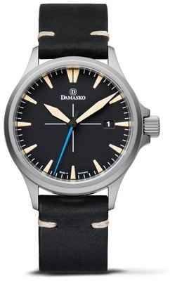 Damasko DK22 Automatic - TOP (39mm) Black Dial / Vintage Black Leather Strap DK22-SW10221.1