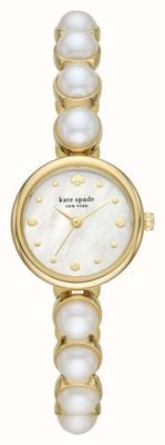 Kate Spade Monroe Quartz (24mm) Mother-of-Pearl Dial / Gold PVD Stainless Steel Bracelet KSW1687