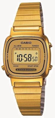 Casio Women's Classic Digital Dial / Gold-Tone Stainless Steel Bracelet LA670WEGA-9EF
