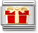 Nomination Classic Gift Box 18ct Gold & Steel Enamel Charm 030272/70