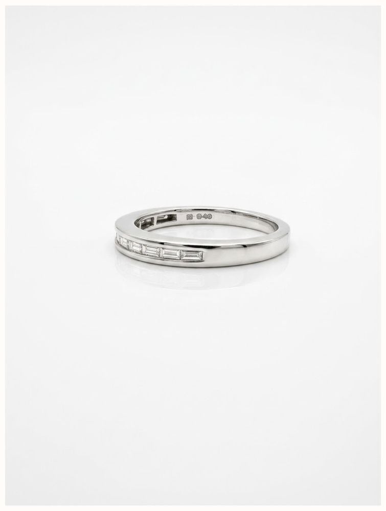 12 Stone Baguette Natural Diamonds 18ct White Gold Eternity Ring JM4184 - alternate view 2