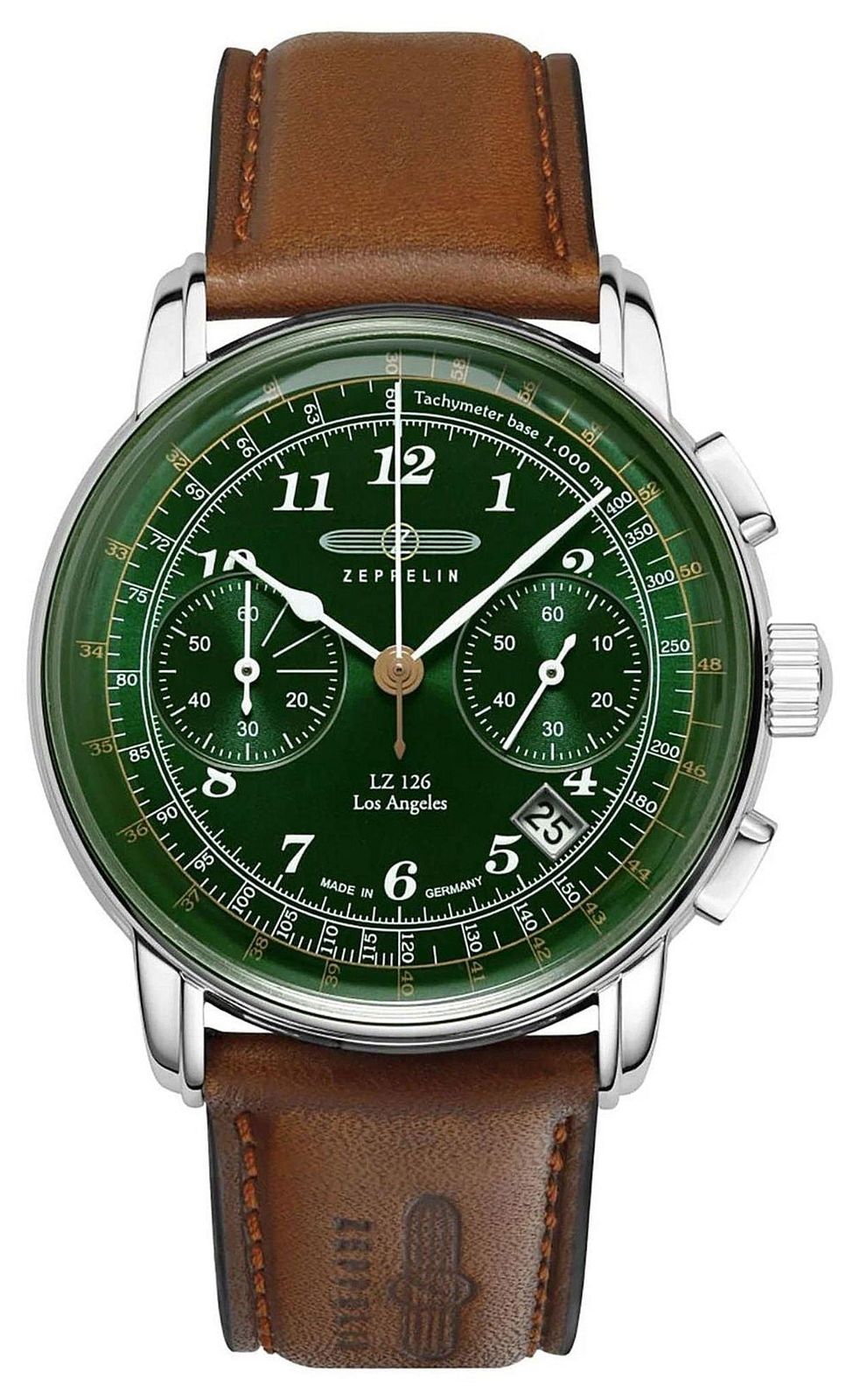 Zeppelin 7614-4 Men's LZ 126 Los Angeles (44mm) Green Dial Watch