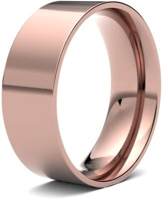 James Moore Wedding Rings | 9ct Rose Gold | 7mm | Light | Flat Court | AG_7GLE-9R