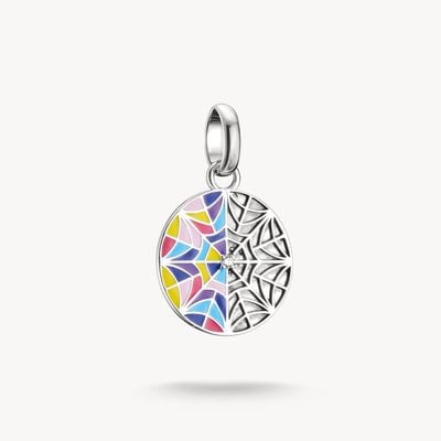 Thomas Sabo Silver Charm Pendant Window Wednesday Enamel Connect CC1314-691-7