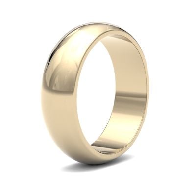 James Moore Wedding Rings | 18ct Yellow Gold | 6mm | Medium | D-Shape | AG_6GMD-18Y