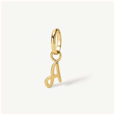D.LOUISE Gold Tone Mini Italic Initial Charm - A CH-39-01