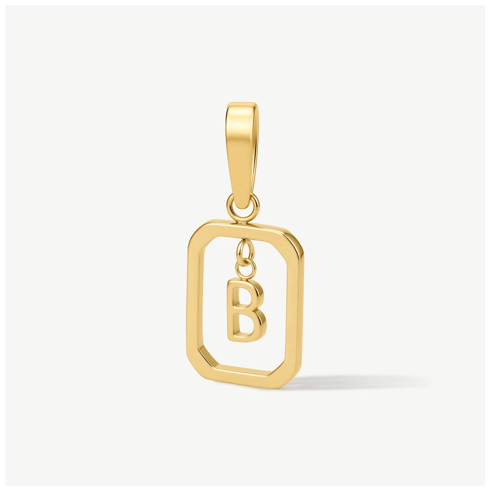 D.LOUISE CH-18-02 Gold Tone Floating Initial Pendant - B Jewellery