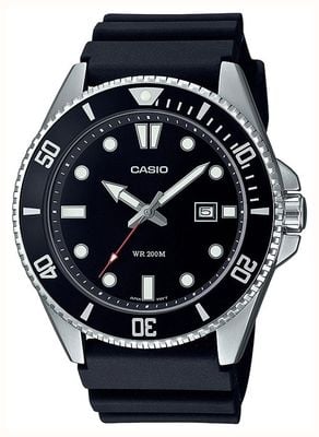 Casio Diver Watch Collection (44.2mm) Black Dial / Black Bio-Based Resin Strap MDV-107-1A1VEF