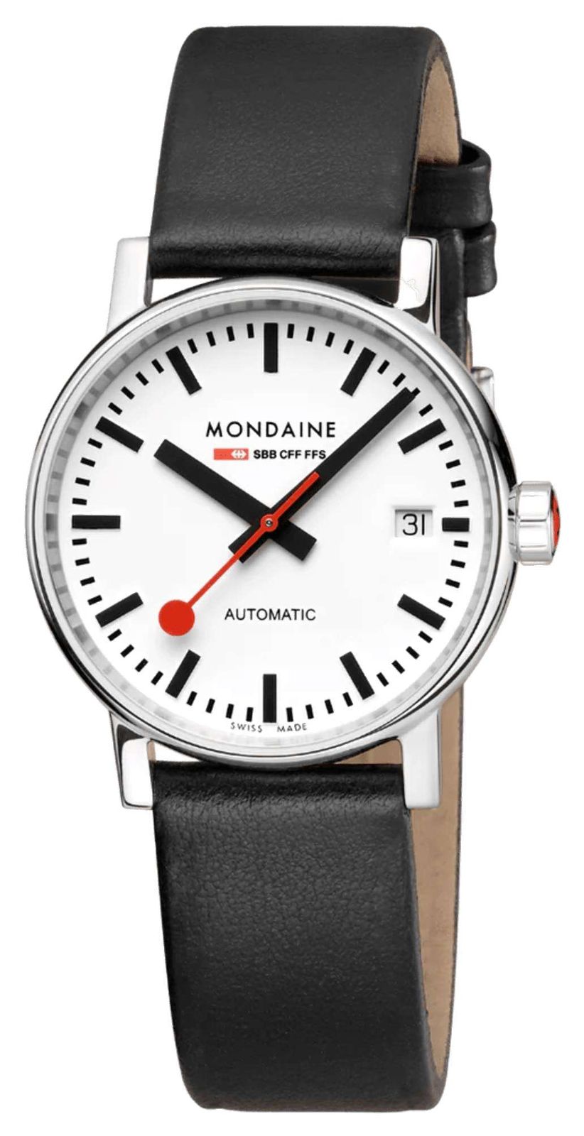 Mondaine MSE.35610.LBV Evo2 Automatic 35mm | Black Vegan Watch