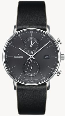 Junghans Men's Form C Chronoscope Black Leather Strap 41/4876.00