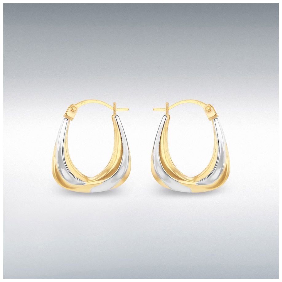James Moore & Co 2.53.3869 9ct Y/G W/G Squared Oval Edge Jewellery