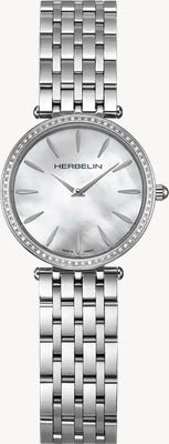 Herbelin Epsilon Diamond Quartz (28mm) Mother-of-Pearl Dial / Stainless Steel Bracelet 17116B68Y19