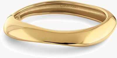 Calvin Klein Women's Sculpted Bangle Gold-Tone 35000818