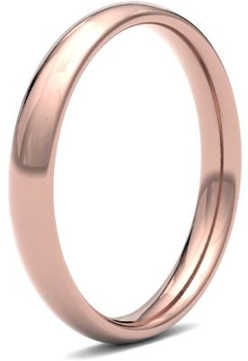 James Moore Wedding Rings | 9ct Rose Gold | 3mm | Medium | Traditional Court | AG_3GMC-9R