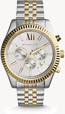 Michael Kors Men's Lexington Two Tone 44mm Chronograph Watch MK8344