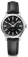 Swiss Military by Chrono Black Dial Black Leather Strap Classic Dress Watch SM34105.08