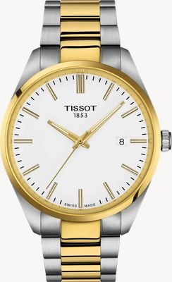 Tissot PR 100 Quartz (40mm) White Dial / Two-Tone Stainless Steel Bracelet T1504102201100