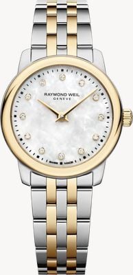 Raymond Weil Toccata Classic Quartz Diamond (24mm) Mother-of-Pearl Dial / Two-Tone Stainless Steel Bracelet 5024-STP-97081