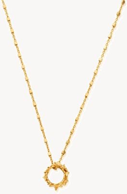 ChloBo In Bloom WISTERIA Delicate Cube Chain Necklace - Gold Plated GNDC3423