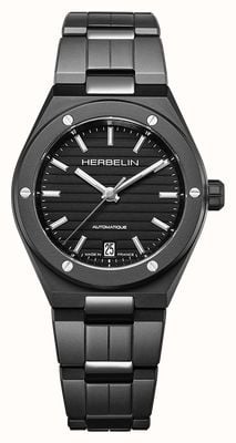 Herbelin Cap Camarat Automatic (37mm) Matte Black Dial / Matte Black Ceramic Bracelet 1545BCRN14M