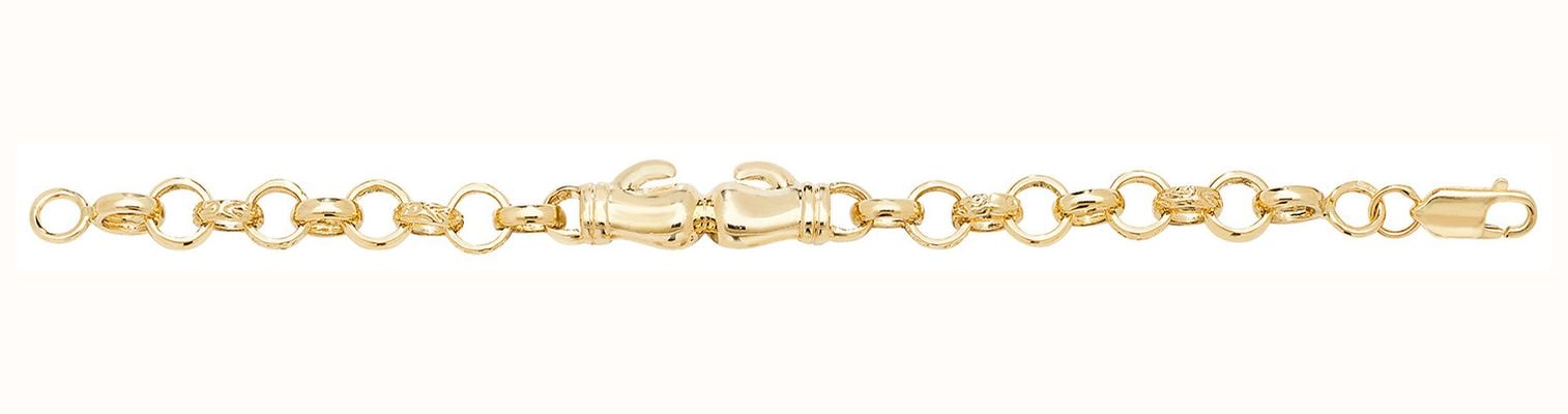 James Moore TH Babies' 9ct Yellow Gold Boxing Glove Bracelet BR611